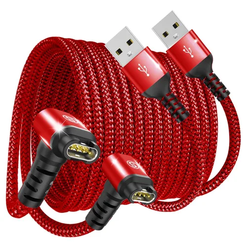 Vista 8 de Garmin - Cable cargador para reloj en ángulo recto, carga rápida, nailon trenzado, 4 pies Para Fenix 5/5S/5X/6/6S/6X/Plus/Pro/7/7S/7X/8, Gris