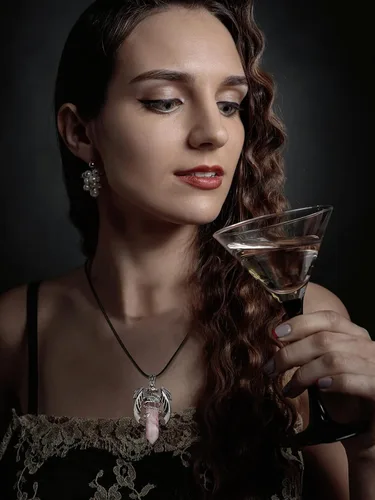 Vista 33 de Collar de dragón – Colgante hexagonal de plata envuelto en cristal con cristal natural – Joyería genial para hombres y mujeres