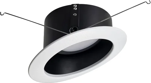 Vista 2 de Nora NLRS-611L1TWW Reflector LED de retrofit inclinado de 6 pulgadas, CCT seleccionable (reflector blanco, anillo blanco)