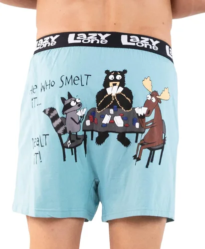 Vista 3 de Lazy One - Bóxeres cortos con estampas de animales divertidos, ropa interior novedosa y divertida con diseños de animales para regalar en broma a