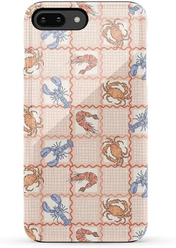 Vista 4 de Casely Funda para iPhone 6/7/8 Plus Todo envuelto Lazos vintage Diseño protector delgado esencial de doble capa