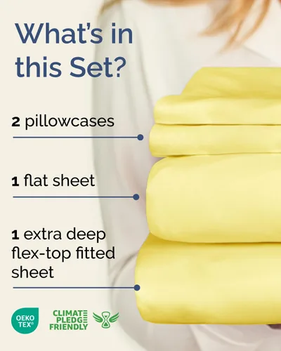 Vista 616 de Extra Deep Twin XL Sheet Set - 3 Piece College Dorm Room - White 01-Blanco