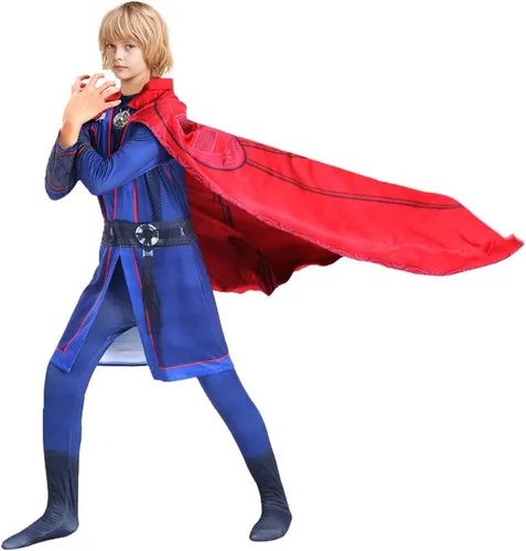 Vista 3 de Disfraz de cosplay para niños, capa con collar y anillo, disfraz de Halloween 2025 para niños