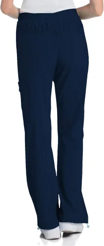 Vista 2 de Pantalones médicos con cintura de yoga de 6 bolsillos ajuste moderno a medida 9324