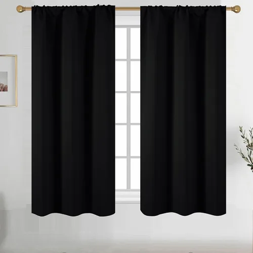 Vista 27 de Diraysid Cortinas opacas beige para dormitorio y sala de estar, cortinas con aislamiento térmico para oscurecer la habitación, 42 x 63 pulgadas, 2