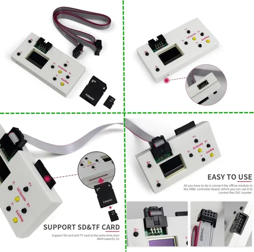 Vista 7 de CNCTOPBAOS Fresadora CNC 1610 PRO, con controlador GRBL fuera de línea, 3 ejes de escritorio DIY Mini CNC Router Kit Grabado Tallado PVC, PCB