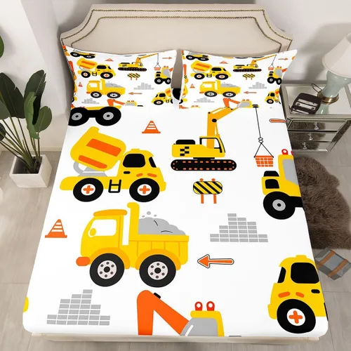 Vista 2 de Feelyou Juego de sábanas de coche de dibujos animados para niños y niños Multi 01