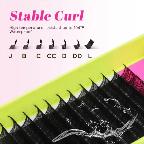 Vista 4 de TDANCE Extensiones de pestañas inferiores color negro súper mate, pestañas inferiores rizadas en J, extensiones de pestañas inferiores de uso