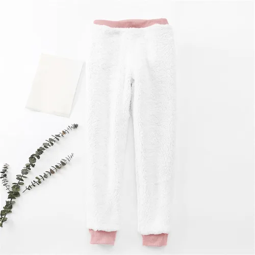 Vista 4 de vrvtoov Pantalones de forro polar con estampado de Papá Noel, pantalones térmicos casuales para mujer, pantalones deportivos de Navidad para yoga