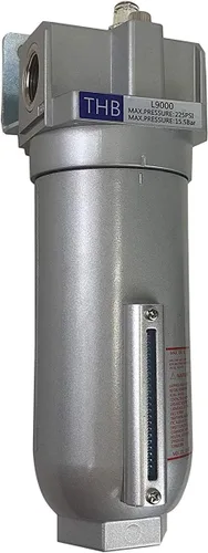 Vista 6 de Lubricador de grado industrial para herramientas neumáticas de aire lubricado con aire comprimido, cuenco de metal con mira visible, 225 PSI MAX