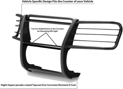 Vista 4 de Cepillo de rejilla de caballo negro modular negro compatible con Ford Explorer-17FJ26MA 2002-2005