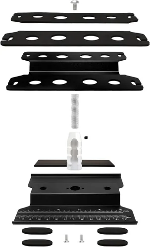 Vista 3 de Estación de trabajo universal de aleación de aluminio a control remoto para reparación, altura ajustable, rotación de 360 grados, elevación