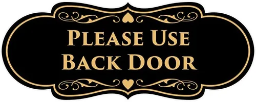 Vista 22 de Signs ByLITA Designer Please Use - Puerta trasera (negro) - Pequeño, 1 paquete