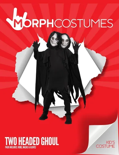 Vista 5 de Morph Disfraz de Ghoul para niños, disfraz de Ghoul genial, disfraz de Halloween para niños, disfraz de cara de fantasma para niños, disfraz