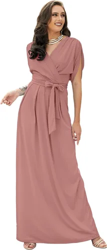 Vista 7 de KOH KOH Vestido largo plisado y modesto para mujer, para invitada de boda Negro