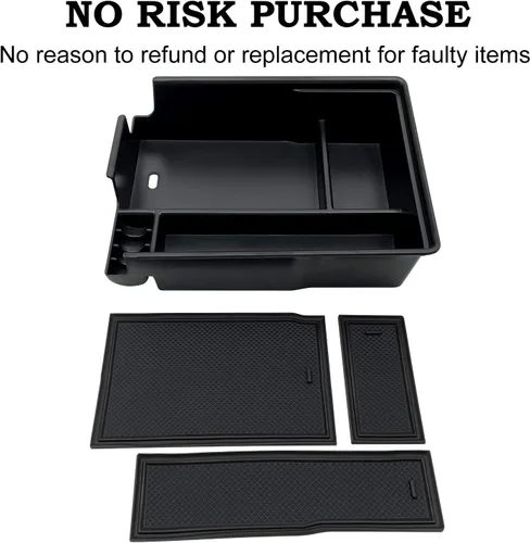 Vista 6 de Organizador de consola central compatible con Hyundai Palisade 2022 2021 2020 Accesorios (Negro)