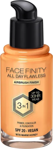 Vista 10 de Max Factor Facefinity 3 en 1 base de maquillaje líquida todo el día sin imperfecciones, SPF 20-32 Beige claro, 30 ml