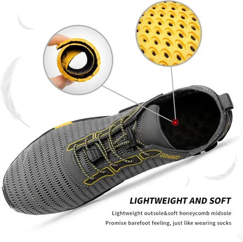 Vista 3 de SOBASO Zapatos de agua para mujeres y hombres, secado rápido, para natación, playa, zapatos acuáticos para deportes acuáticos, buceo, senderismo