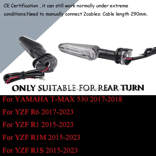 Vista 7 de Indicadores de Señal de Giro LED Super Brillantes de Adaptación 12V para Motocicleta Delantero o Trasero para MT07 MT 03 125 MT03 MT09 MT25 Tracer