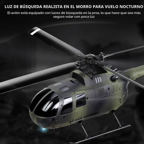 Vista 5 de GoolRC C186 Helicóptero de control remoto Drone de control remoto de una sola hélice sin Ailerons Estabilización de giroscopio de 6 ejes Control