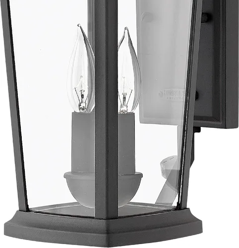 Vista 4 de Hinkley Bromley Collection - Linterna pequeña de pared LED de 4 W, color negro museo