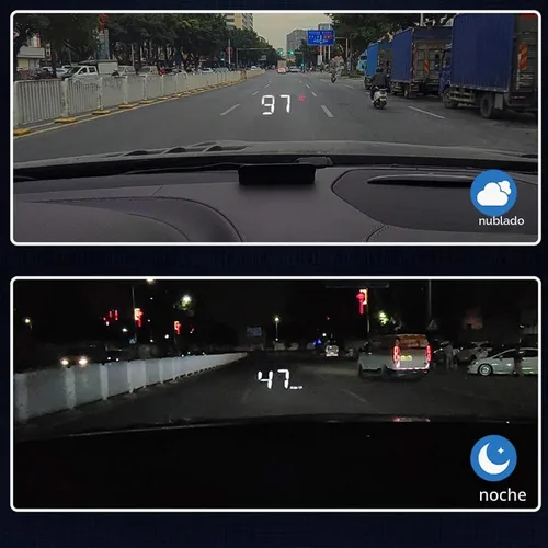 Vista 8 de OBD2 HUD, proyector de pantalla de velocímetro HUD para automóvil, multifunción, indicador de alarma, fatiga y recordatorio de conducción