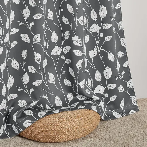 Vista 8 de KGORGE Cortinas opacas para sala de estar, aislamiento térmico, cortinas insonorizadas y cortinas estilo rústico estilo bohemio para cocina