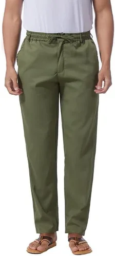 Vista 34 de Pantalones casuales de lino de algodón para hombre, pantalones sueltos de playa, pantalones largos de yoga ligeros