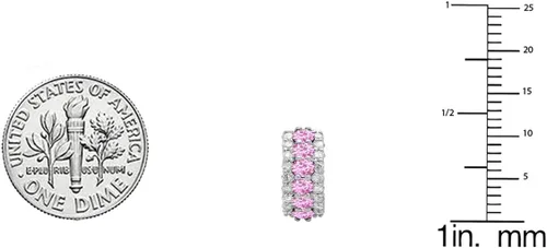 Vista 2 de Dazzlingrock Collection Round Gemstone & White Diamond 3 Row Hinged Post Hoop Earrings for Women in Solid Gold