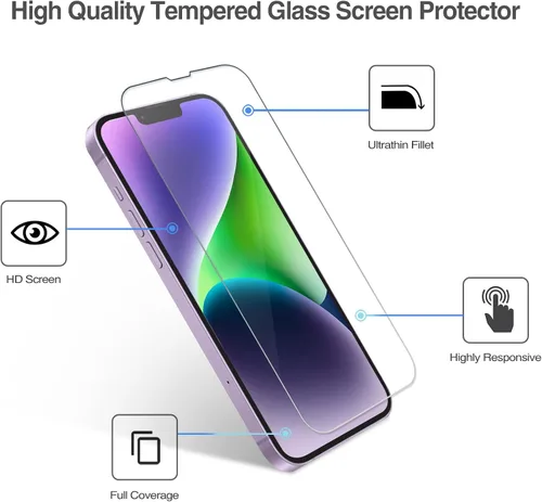 Vista 3 de ProCase Paquete de 2 protectores de pantalla para iPhone 14 Plus/iPhone 13 Pro Max de 6.7 pulgadas, protector de pantalla de vidrio templado