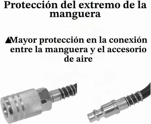 Vista 5 de Beduan Kit de pistola de soplado de aire con manguera neumática de poliuretano de 16 pies de largo, pistola de aire resistente para compresor