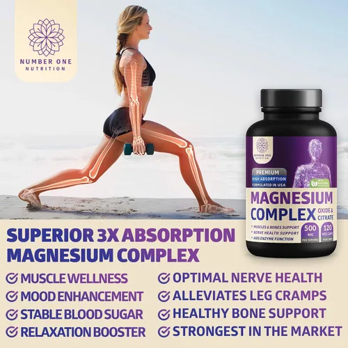 Vista 4 de Complejo de magnesio N1N Premium y multivitaminas para hombres, suplementos naturales para mejorar la energía, la inmunidad y apoyar la función
