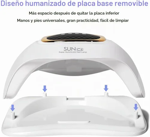 Vista 7 de MIRAGE LAYON Lámpara de Uñas UV - Secado Rápido, Potente y Eficiente, Lámpara LED de Uñas con 4 Ajustes de Tiempo y Sensor Automático Infrarrojo