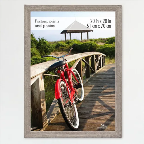 Vista 47 de MCS Marco para póster con estilo de museo, 11 x 17 pulgadas, madera de granero, vertical y horizontal, para colgar en la pared, marco grande