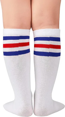 Vista 3 de Zando Calcetines de fútbol para niños pequeños, calcetines de béisbol y softbol, calcetines atléticos, calcetines de uniforme hasta la rodilla