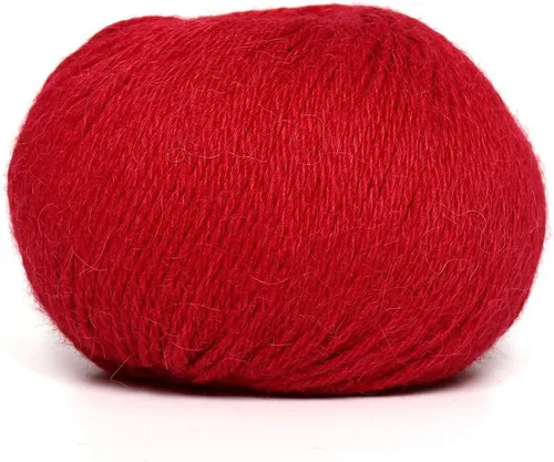 Vista 2 de Juego de 3 madejas de hilo de lana de alpaca 100% peso DK - Celestialmente suave y perfecto para tejer y hacer crochet (Rojo frambuesa, DK)