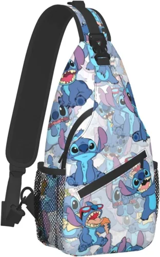 Vista 2 de Bolso bandolera para mujeres y hombres, riñonera para adolescentes, linda bolsa cruzada, bolso tipo mochila, bolsas de pecho de anime, viajes