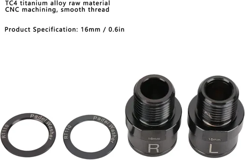 Vista 5 de Extensor de pedal, pedal de aleación de 0.630 in/0.6 pulgadas, eje de extensión universal para bicicletas de montaña, bicicletas de carretera BMX