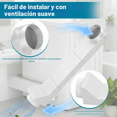 Vista 4 de UD48S Periscope Dryer Vent – Kit de conductos telescópicos ajustables
