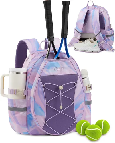 Vista 27 de Mochila de tenis Sucipi, mochila de tenis acolchada con bandolera cruzada, bolsas para raquetas de tenis resistentes al agua para mujeres y hombres
