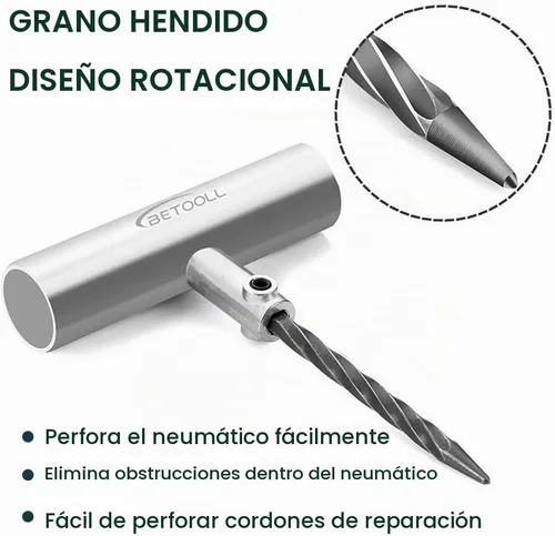 Vista 4 de Kit de reparación de neumáticos, juegos de 2-24 piezas, kit profesional resistente universal de emergencia para reparación de neumáticos planos