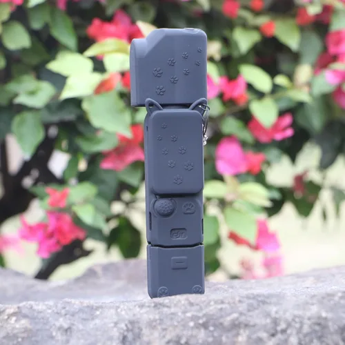 Vista 5 de PCTC Pocket 3 Funda protectora de silicona resistente a los arañazos, a prueba de golpes, piel de cuerpo completo con protector de lente, diseño