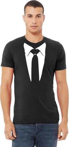 Vista 2 de Camiseta clásica divertida de esmoquin para hombres y mujeres para concierto Tux Joke Tee Camiseta para hombre