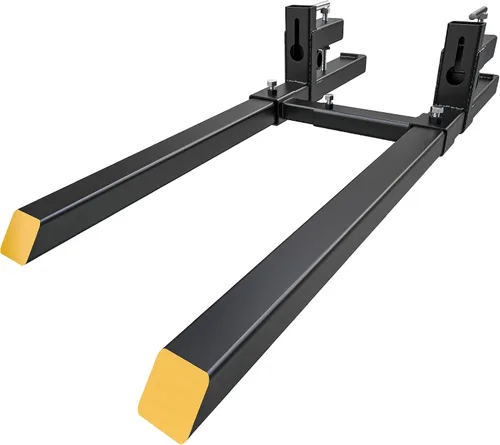 Vista 9 de YINTATECH Horquillas de tractor de alta resistencia con abrazadera de 43 pulgadas y 2000 libras con barra estabilizadora ajustable para accesorios