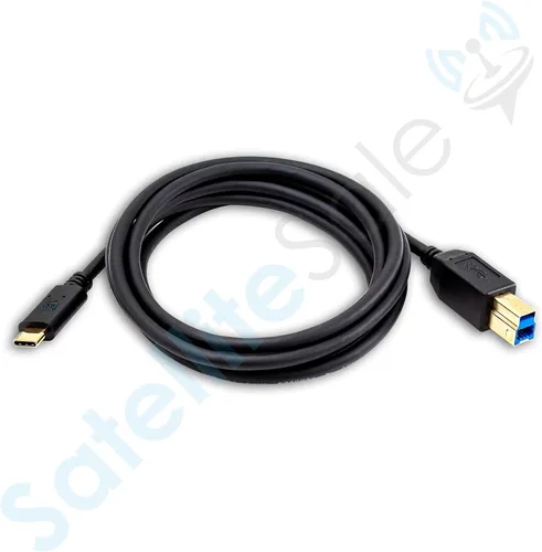 Vista 3 de SatelliteSale Universal USB tipo C a 3.0 tipo B macho a macho Cable 5Gbps Datos Negro Cable