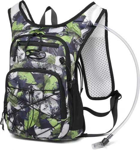 Vista 11 de Mochila de hidratación ligera Wotony con vejiga de agua de 2L O 3L para ciclismo, senderismo, rave - Mochila de agua para hombres y mujeres