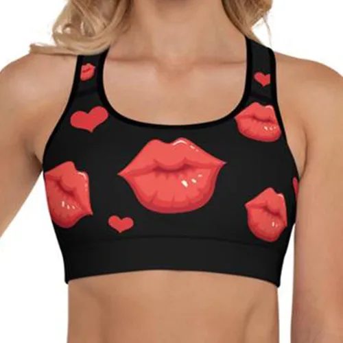 Vista 2 de Camiseta corta informal para mujer, para el día de San Valentín, para correr, para mujer