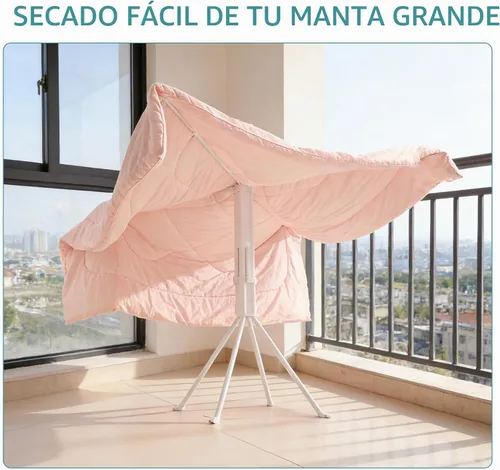 Vista 8 de JOOM Estante de secado de ropa de 4 patas, perchero portátil y plegable que ahorra espacio, estante de secado de ropa para ropa, 4 varillas, 16