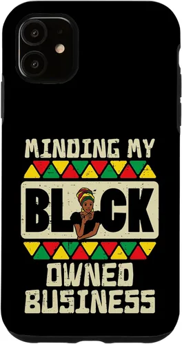 Vista 5 de Funda de regalo para iPhone 14 Minding My Black Business Pride BLM African Women CEO