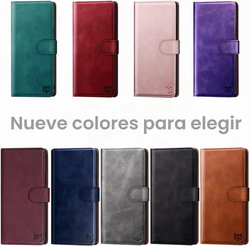Vista 3 de SUANPOT Para Samsung S21 Ultra 6.8 "RFID Bloqueo Funda De Cuero Billetera, Folio Con Tirón, Titular De La Tarjeta, Cubierta A Prueba De Golpes